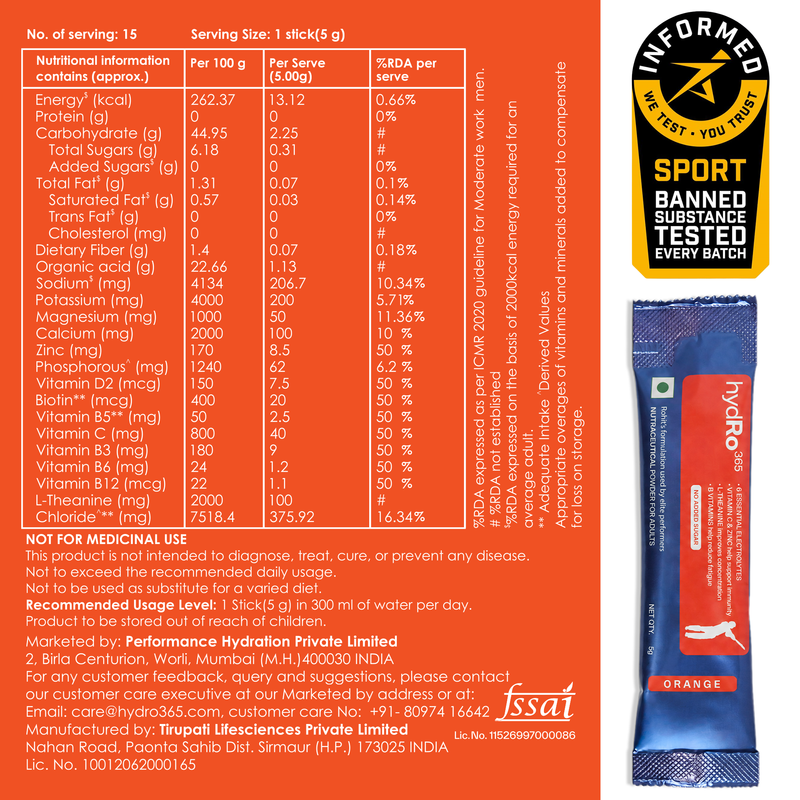 hydRo365 Orange Daily Hydration
